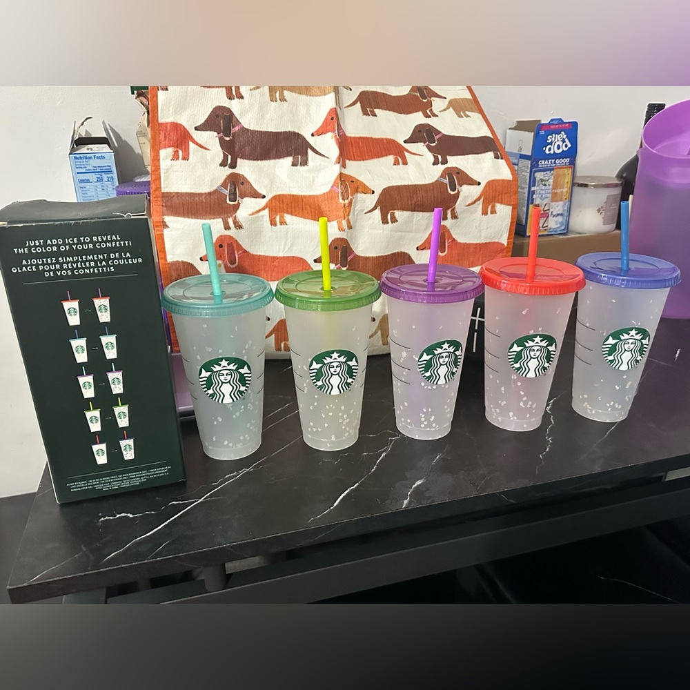 Starbucks Confetti Cups with Color-Changing Feature